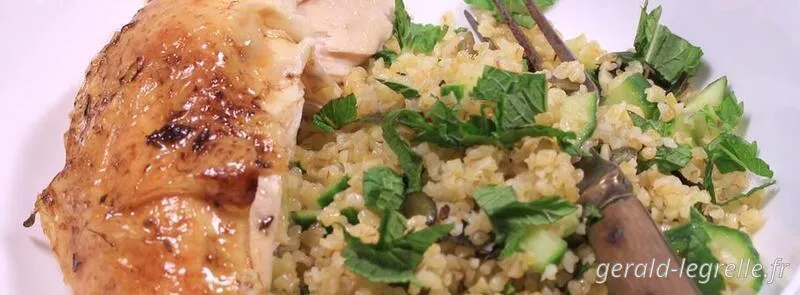 plat poulet bio roti